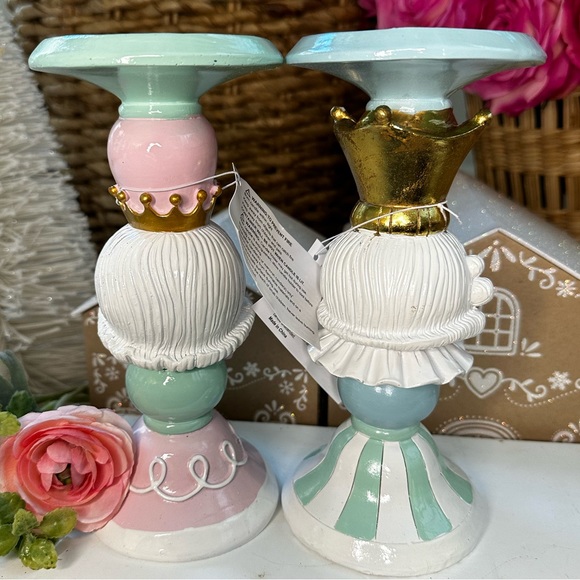 Cupcakes and Cashmere candle holder stand king queen nutcracker pastel pinkmas - Picture 15 of 15